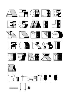 the alphabet is made up of different shapes and sizes