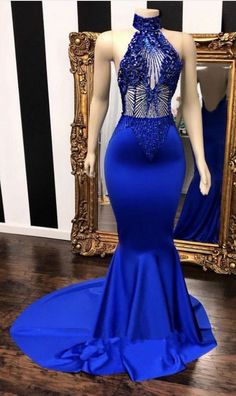 Royal Blue Mermaid Prom Dress, Blue Mermaid Prom Dress, Long Mermaid Dress, Royal Blue Prom Dresses, Prom Dresses 2019, Prom Dresses Sleeveless, Blue Mermaid, Dresses Mermaid, Mermaid Evening Dresses