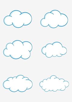 clouds are drawn in the shape of different shapes