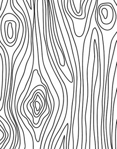 an abstract wood pattern with lines and curves in black and white, on a white background