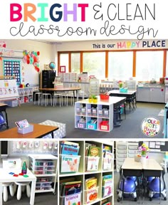 the bright and clean classroom is ready to be used for children's birthdays