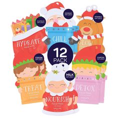 PRICES MAY VARY. FESTIVE FACIAL RENEWAL: SpaLife Santa's Squad Hydrating Facial Masks, enriched with Cocoa, Peppermint, Charcoal, Milk, Hyaluronic Acid, and Vitamin C, offer moisturizing and soothing benefits, ideal for holiday skincare. SKIN HYDRATION: Experience deep hydration and a radiant complexion with the nourishing touch of cocoa and milk in SpaLife Santa's Squad Masks, perfect for the holiday season, ensuring your skin is beautifully moisturized and glowing. PEPPERMINT REVITALIZATION: R Holiday Skincare, Burr Basket, Hydrating Facial, Charcoal Mask, Skin Hydration, Holiday Gift Sets, Skin Care Treatments, Skincare Set, Facial Masks