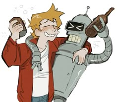 Futurama Fanart, Fry Futurama, Futurama Characters, Futurama Bender, Bojack Horseman, Cute Cartoon Characters, Futurama, Old Cartoons, Ethereal Art