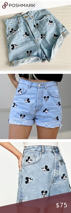 Mickey Jeans Diy, Mickey Mouse Jeans, Disneyland 2024, Zara Disney, Disney Denim, Disney 2025, Disney Trip Outfits, Disney Outfits Women, Disney Fits