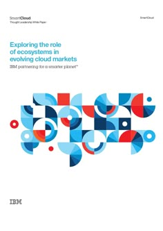 the cover for exploring the role of ecosytems in involving cloud markets, with blue and red geometric shapes