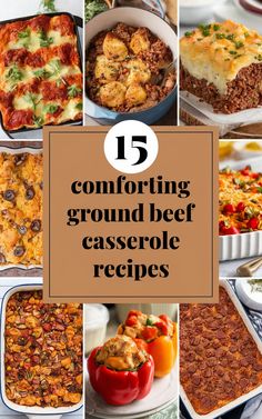 Discover 15 comforting ground beef casserole recipes perfect for cozy dinners! These hearty ground beef casseroles are easy to make and packed with flavor. From classic ground beef casseroles to unique ground beef recipe twists, find your new favorite ground beef casserole dish! Beefless Ground Beef Recipes, Things You Can Make With Ground Beef, Ground Beef Entrees, Hamburger Dinners Ground Beef, Recipes That Use Ground Beef, Ground Beef Bacon Recipes, Ground Beef Rotel Recipes, Creative Ground Beef Recipes, Hotdish With Ground Beef