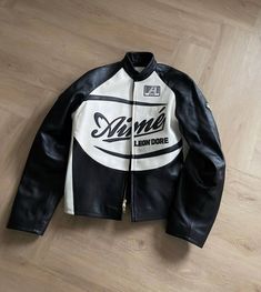 Aime Leon Dore Jacket, Black Racer Jacket, Motorcycle Racing Jacket, Converse Jacket, Vintage Racing Jacket, Racer Jackets, Classy Outfits Men, Clothing Guide, Aime Leon Dore