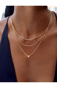 Elevate your everyday looks with this slender snake-chain necklace plated in radiant 18-karat gold for timeless elegance. 17" length; 2" extender Sterling silver/18k-gold plate Imported 18k Gold Necklace, Classy Jewelry, Jewelry Lookbook, Gold Necklace Women, Timeless Jewelry, Girly Jewelry, Dream Jewelry, Dainty Jewelry, Minimalist Jewelry