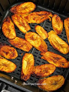 fried bananas are being cooked on the grill