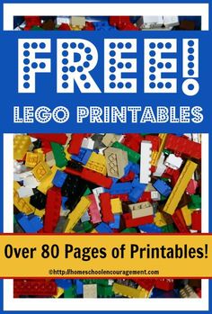 a pile of lego bricks with the text free lego printables new every week