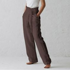 clearance Store,under $10 Clothes StoreClick Here Usmixi Womens Loose Straight Leg Pants Casual Solid High Waist Plus Size Trousers Comfy Breathable Cotton Linen Leisure Wear Belt Long Pants with Pocket Coffee l  Features: Usmixi Womens Loose Straight Leg Pants Casual Solid High Waist Plus Size Trousers Comfy Breathable Cotton Linen Leisure Wear Belt Long Pants with Pocket,Fashion,casual style,soft and stretchy, flowy , comfortable to wear. Simple design make it fashion forever.  Comfy Material: Loose Cotton Pants, Harem Pants Women, High Rise Style, Black Wide Leg Pants, Cotton Bottoms, Pants Casual, Loose Pants, Linen Trousers, Women Pants Casual