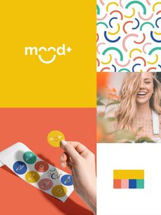 Identidade Visual Alegre e Colorida Brand Visual Design, Logo Moodboard Ideas, Brand Identity Design Creativity, Visual Identity Design Branding, Clean Branding, Colorful Branding, Food Logo Design Inspiration, Colorful Logo