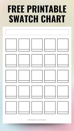 the free printable swach chart for kids to use on their own wallpaper