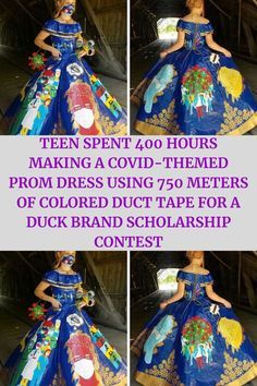 Duct Tape Prom Dress, Duct Tape Dress, Themed Prom Dresses, Impatiently Waiting, Gold Gown, Initial Design, Text Memes, Class Of 2020, Dress Pin