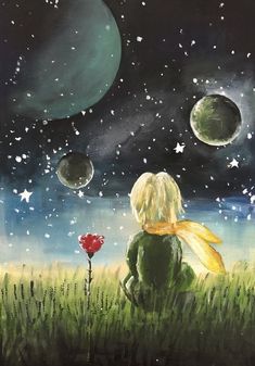 Halloween Canvas Paintings, Planet Painting, Cartoon House, Hawaiian Art, Abstract Art Inspiration, Elementary Art Projects, Goddess Art, The Little Prince, Book Art Drawings