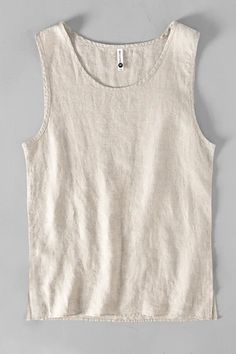 Sleeveless Waistcoat, Linen Vest, Tank Top Pattern, Vest Men, Loose Tank Tops, Men Summer, Trend Forecasting, Home T Shirts, Casual Tank Tops