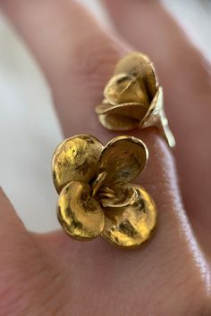 Wrap Around Floral Ring – Stonehart Jewelry Gold Flower Ring Nature-inspired, Gold Nature-inspired Flower Ring, Nature-inspired Gold Flower Ring, Handmade Gold Flower Ring Nature-inspired, Handmade Gold Flower Ring, Nature-inspired, Handmade Nature-inspired Flower Ring, Sculpted Jewelry, Wax Ring, Geode Necklace