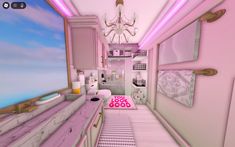 this is an image of a pink bathroom