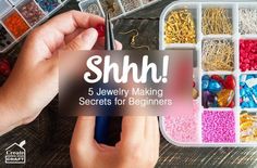 Discover these 5 Jewelry Making Secrets for Beginners! Perfect to get you started on your next project. Buy Wholesale Jewelry, Jewelry Making Business, Monthly Crafts, Jewerly Making, Making Beads, Create And Craft, I Love Jewelry