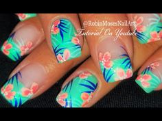 Carribean Nails Designs, Hawaii Themed Nails, Tropical Toe Nail Designs, Caribbean Nails Designs, Tropical Vacation Nails Simple, Hawaiian Nails Designs, Carribean Nails, Island Nails Tropical, Cruise Nails Caribbean