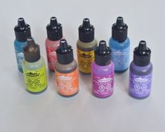 many different colors of ink are in the same bottle as one is on the other side