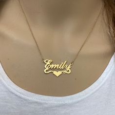 Brand New Dainty Name Necklace, Gold Necklace Name, Name Chains, Necklace With Name, Name Plate Necklace, Jewlery Necklace, Name Necklace Gold, Gold Name Necklace, Nameplate Necklace