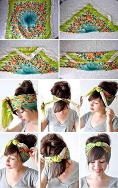 12 Ways to Rock a Head Scarf this Summer | momooze How To Tie Bandana, Diy Scarf, Short Haircut, Summer Diy, About Hair, Hair Day, Pretty Hairstyles