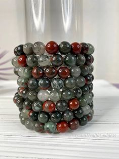 BloodStone Bracelets | CrystalHealing4Women Bloodstone Bracelet, Random Jewelry, Bloodstone Jewelry, Ancient Babylon, Creating Positive Energy, Mom Friend, Stone Walls, Healing Crystal Jewelry, Jewelry Beaded