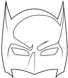 the batman mask is shown in black and white