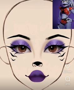 Glamrock Chica Makeup, Fnaf Makeup Ideas, Fnaf Makeup Looks, Fnaf Inspired Makeup, Fnaf Makeup, Fnaf Cosplays, Fnaf Cosplay