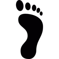 a black and white silhouette of a foot