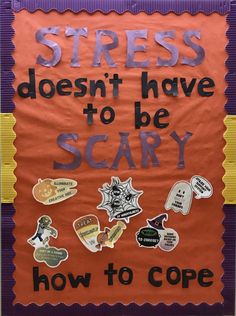 Break Room Halloween Ideas, Lobby Bulletin Board Ideas, Halloween Counseling Bulletin Board, Nursing Halloween Decor, Bulletin Board Ideas October, Social Work Door Decorations, Halloween Ra Bulletin Boards, Halloween Office Themes, Mental Health Bulletin Board Ideas