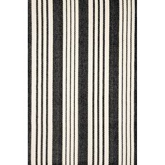 a black and white striped rug