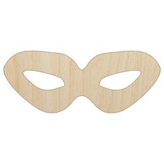 a wooden mask that is cut out to look like it's wearing a mask