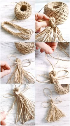 how to make twine rope ornaments