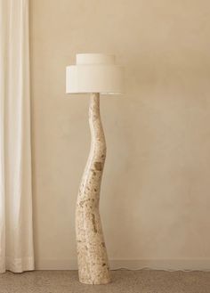 Spanish Designer Resin and Cloth Floor Lamp - Warm Ambient Light Unique Sculptural Design - Minimalist Floor Lamps Plaster Floor Lamps, Floor Lamp Organic, Shell Filled Floor Lamp, Turned Wood Floor Lamp, Whicker Floor Lamp, Modern Cottagecore, Rustic Floor Lamps, Eclectic Style Decor, Art Deco Table Lamps