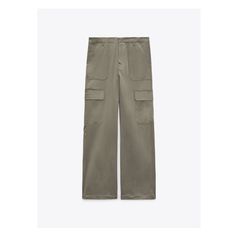 SATIN EFFECT CARGO PANTS Urban Bottoms With Pockets For Workwear, Classic Pants With Patch Pockets For Streetwear, Classic Streetwear Pants With Pockets, Khaki High-waisted Pants With Welt Pockets, Classic Streetwear Bottoms With Pockets, Utility Pants With Welt Pockets For Streetwear, Urban Workwear Bottoms With Patch Pockets, Khaki Bottoms With Patch Pockets For Workwear, Urban Workwear Bottoms With Side Pockets