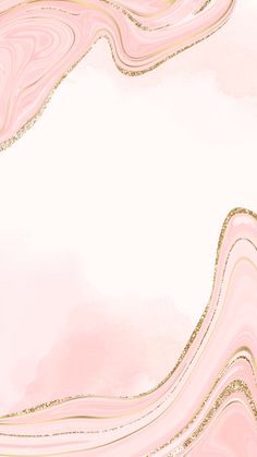 an abstract pink and gold background with wavy lines