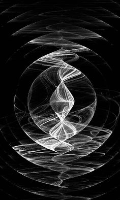 an abstract black and white photo with circles