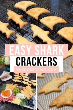 easy shark crackers are the perfect appetizer for any party