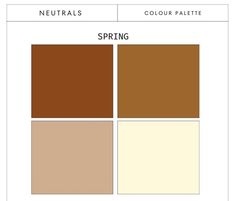 Warm Spring Color Palette, True Spring Color Palette, Spring Neutrals, Colours Palette, True Spring Colors, Neutral Autumn, Color Seasons, True Autumn, True Spring