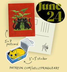 Happy June! Here is June's p@tre0n rewards :-) Sign up to get this postcard and sticker! Art Envelopes, Mail Art Envelopes, Happy June, Illustration Inspiration, Mail Art, Magpie, Brain