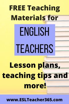 Top Teaching Materials for English Teachers - lesson plans and teaching advice English Teacher Lesson Plans Activities, Esol Resources Teaching English, Lesson Plan For English Teachers, Teaching English Online Lesson Plans, Classroom English For Teachers, English Materials Teaching, Esl Teaching Lesson Plans, Teaching Materials English, Free Esl Lesson Plans