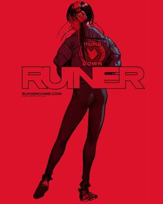 a poster with the words runner on it