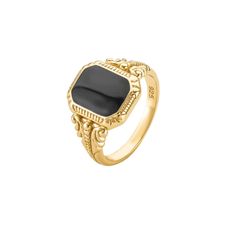 PRICES MAY VARY. Midnight Signet Ring ✧ Make an elegant statement with our Women’s Gold Onyx Ring Collection. This collection of midnight gemstone signet rings for women features trendy, bold designs, vintage styles, and sleek minimalist pieces. These midnight gold rings for women are available in sizes 4-10 making them perfect as pinky or thumb rings. MATERIALS ✧ Crafted with hypoallergenic High-Quality Solid 925 Sterling Silver and available in an 18k Gold Finish. These 18k gold plated rings f Rings Jewelry Fashion, 18k Gold Ring, Thumb Rings, Gold Plated Rings, Onyx Ring, Jewelry Case, Ring Collections, Signet Ring, Minimalist Jewelry