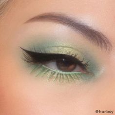 Drag Make-up, Prom Eye Makeup, Cute Eye Makeup, Swag Makeup, Eye Makeup Pictures, Ethereal Makeup, Smink Inspiration, Green Makeup, Makijaż Smokey Eye