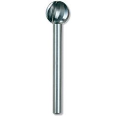 a metal pole with a ball on the top and one end pointing up to it