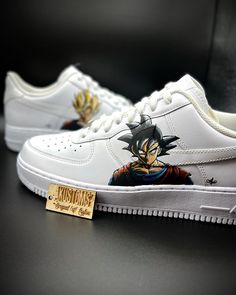 Dragon Ball Air Force 1 Custom Check more at https://danielcustoms.com/product/dragon-ball-air-force-1-custom-71/ Painting Shoes, Af1 Custom, Custom Af1, Air Force 1 Custom, Custom Painting, Leather Paint, Shoe Design, Womens Wedding Shoes, Unique Shoes