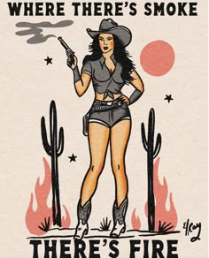 El Ray Artist, Western Pfp, Gothic Western, Cosmic Cowgirl, Cowgirl Poster, Western Artwork, Old School Tattoo Designs