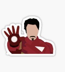 the iron man sticker is shown with his hand in front of him and an eyeball